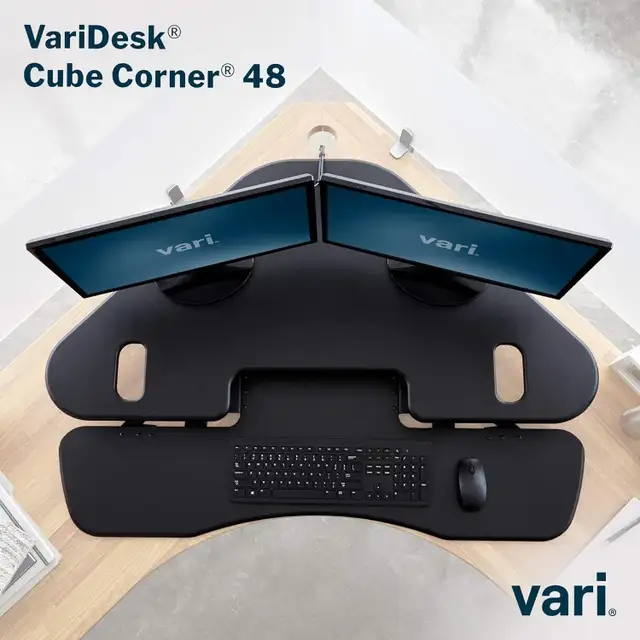 VariDesk Cube Corner 48" - Sit-Standing Height-Adjustable Desk62865711743617123
