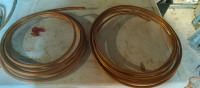 Copper pipe, tube, flexible, 3/8 and 1/2”