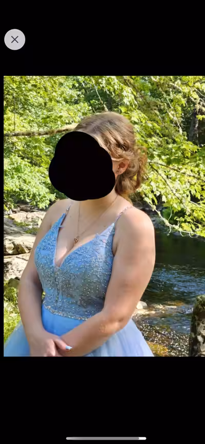 Baby blue prom dresses only wore 2 once to try it on then the second time to my grade 12 prom this d...