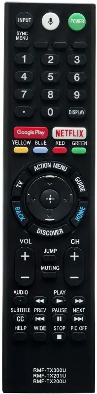 RMF-TX300U RMF-TX200U RMF-TX201U Voice Replace Remote Control with Mic for Sony XBR-43X800E XBR-43X8...