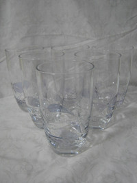 Vintage Stokes Hand Made/Coloured Water and Wine Glasses