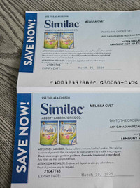Free 2 x $10 Similac coupons 