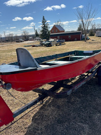 12 foot fibreglass boat and trailer