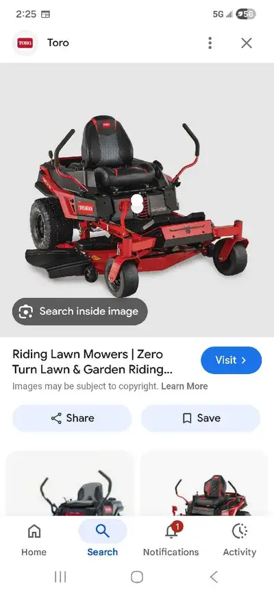 iso zero turn mower in need of repair running or not, View more