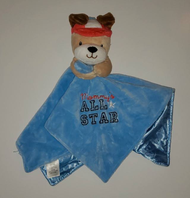 Okie Dokie Mommys All Star,Dog,Baby Rattle Blue Security Blanket in Toys & Games in Truro - Image 2