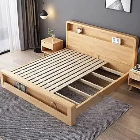 Queen Bed Frame (Available in White, Light, or Dark Brown) in Beds & Mattresses in Richmond - Image 5