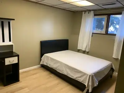 Two rooms available in a legal basement suite starting on June. Looking for female renters. Suitable...