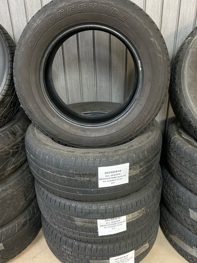 265/60/18 USED All Season Tires. Set of 4. in Tires & Rims in London