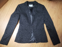 BRAND NEW H&M Black Leopard Print Women's Blazer - Size 4