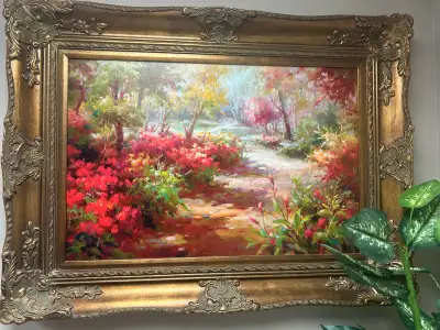 Large Hand-Painted Wall Art (Framed), View more