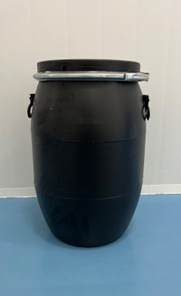 BRAND NEW 15 Gallon Black Sealed Barrels