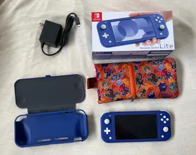 Hello, selling my Switch Lite with a charger, two cases, and original box. Original owner, very ligh...
