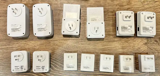 Lot of 14 Powerline Ethernet Adapters (TP-Link,D-Link,TrendNet)63234753853697121