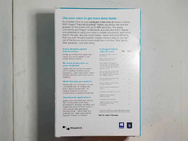 Nuance Dragon NaturallySpeaking Home speech recognition software dans Autre  à Ouest de l’Île - Image 3