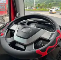 TRUCKER Steering Wheel Grip, XL Size 17.5-18 Inch, Red