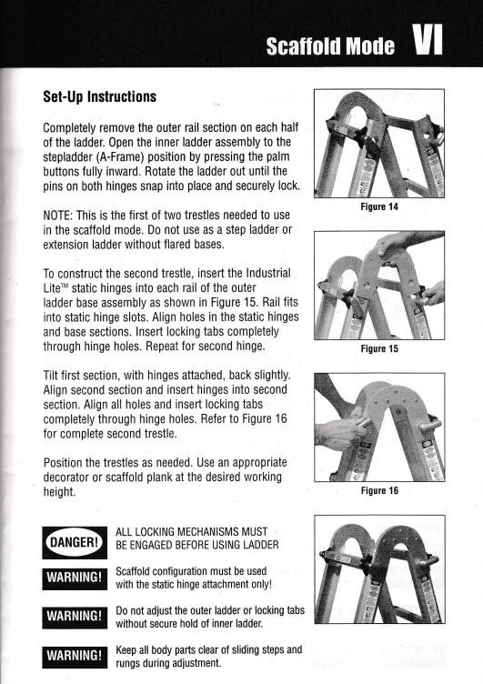 Ladder rail brackets static hinge Ladders & Scaffolding Winnipeg