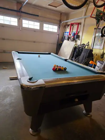 This is a classic Valley slate pool table that provides a solid and authentic playing experience for...