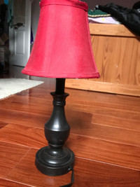 Red hood table lamp - vintage