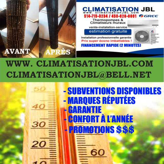 THERMOPOMPE MURALE, THERMOPOMPE CENTRALE, PRIX IMBATTABLE | Chauffage et  climatisation | Laval/Rive Nord | Kijiji