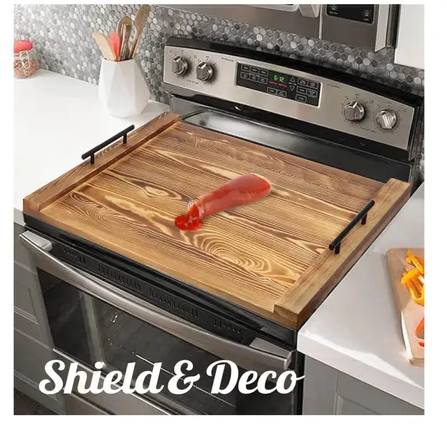 New premium wood Noodle Board Stove Cover, for Electric  gas S in Stoves, Ovens & Ranges in Markham / York Region - Image 4