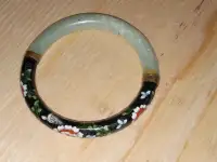 vintage cloisonne jade bracelet
