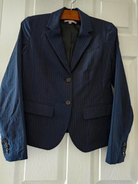 Women's blazer (Gap). Navy blue pinstripe. Size 0