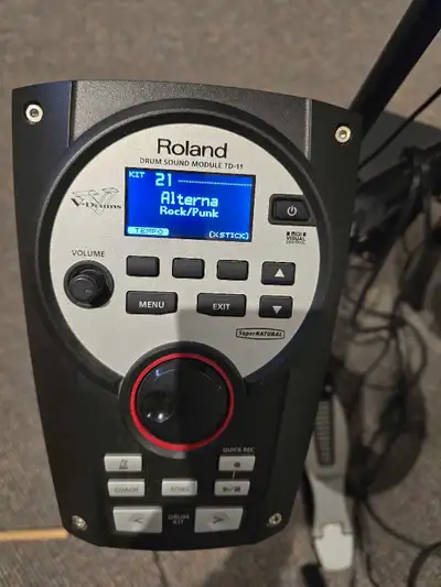 Roland TD-11 Electronic Drum Kit with speak and amp, View more