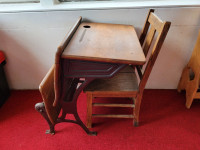 Antique children's desk & chair