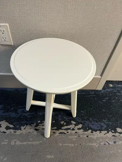 Round White Side Table, View more
