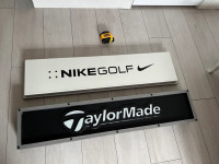 Big Store GOLF signs - NIKE / TAYLOR MADE - 2 pieces