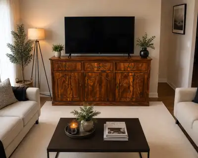 Solid Wood Sideboard Buffet, View more