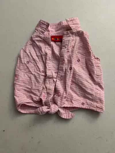 Ragscals Pink Gingham Tie Front Top, View more