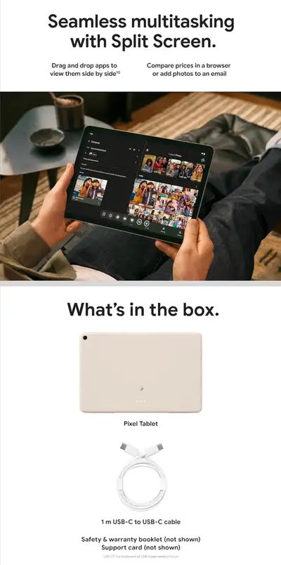 Google Pixel Tablet 11' Screen,128GB Storage,7000mAh Battery NEW, View more