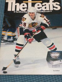 1981/1982 Toronto Maple Leafs program vs Chicago Blackhawks