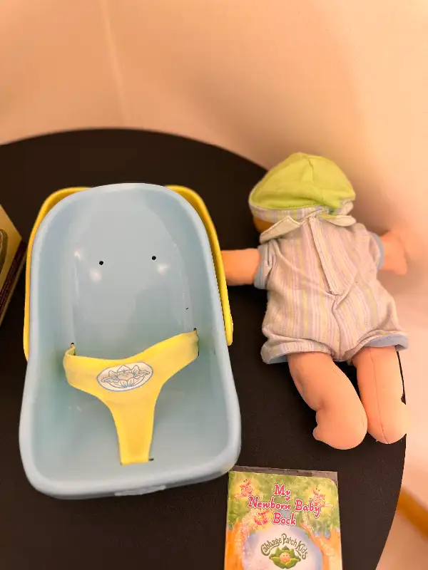 Cabbage Patch Newborn Baby Boy Doll, $10, includes carrier in Toys in Norfolk County - Image 3