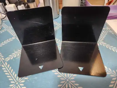 About 5" x 5" Metal  bookends, View more