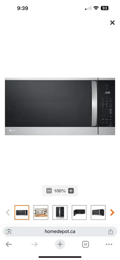 BRAND NEW LG Over the Range MICROWAVE - OPEN BOX, View more