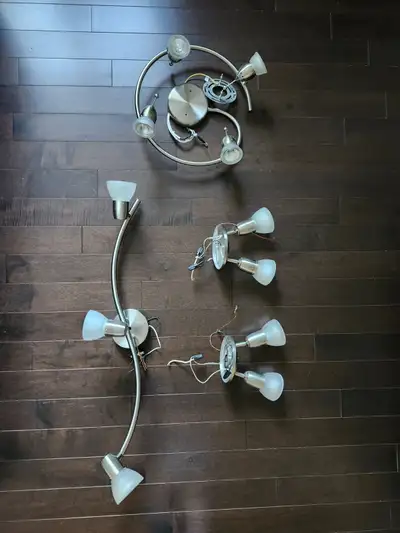 Ceiling fixtures lights set used 4 pcs / ensemble de lumières, View more