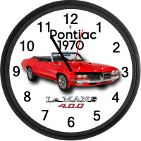 1970 Pontiac LeMans (Cardinal Red) Custom Wall Clock - Brand New