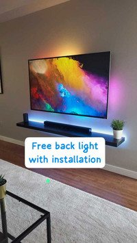 Free backlight Tv mount installations / wall mount 647.931.3556