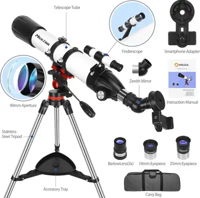 Professional Astronomical Refractor Telescope High Magnification (32X-240X): The telescope for adult...