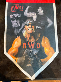 VINTAGE HULK HOGAN FELT BANNER 1999