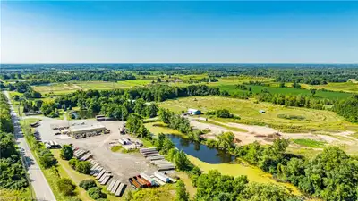 Industrial trucking facility for sale in Ancaster with two truck service bays for sale in Ancaster;...
