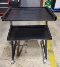 Metal    Rolling Utility Cart with    2 Shelves