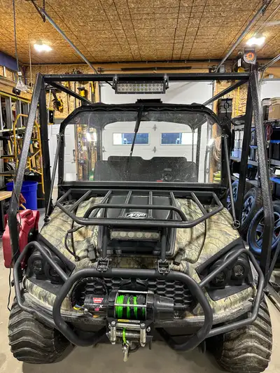 Loaded, MINT COND ONLY 97 KMs, 18” rubber tracks, ROPS, detachable winch, rear winch bracket, motor...