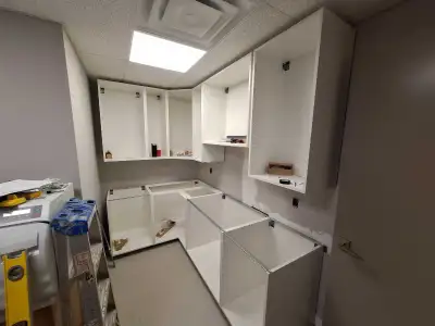 Kitchen cabinet installation, View more