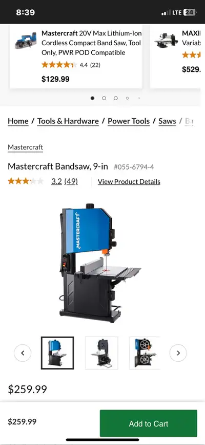 brand new 9” wood band saw , View more