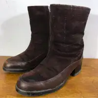 Vintage 70s winter boots winter shearling sheepskin  (femme)