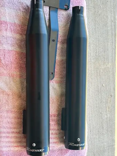 Rinehart slip on exhaust just like new used one summer she finds them to loud they come off a Indian...