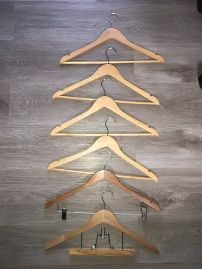 Wooden hangers 6 pcs, View more